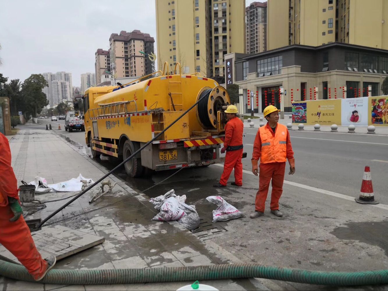 黄梅排污管道清淤-管道清洗